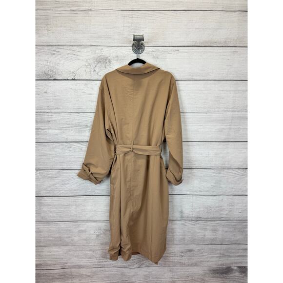 Ava & Viv Plus Size Tan Khaki Tie Trench Coat Size 3X - Picture 7 of 8